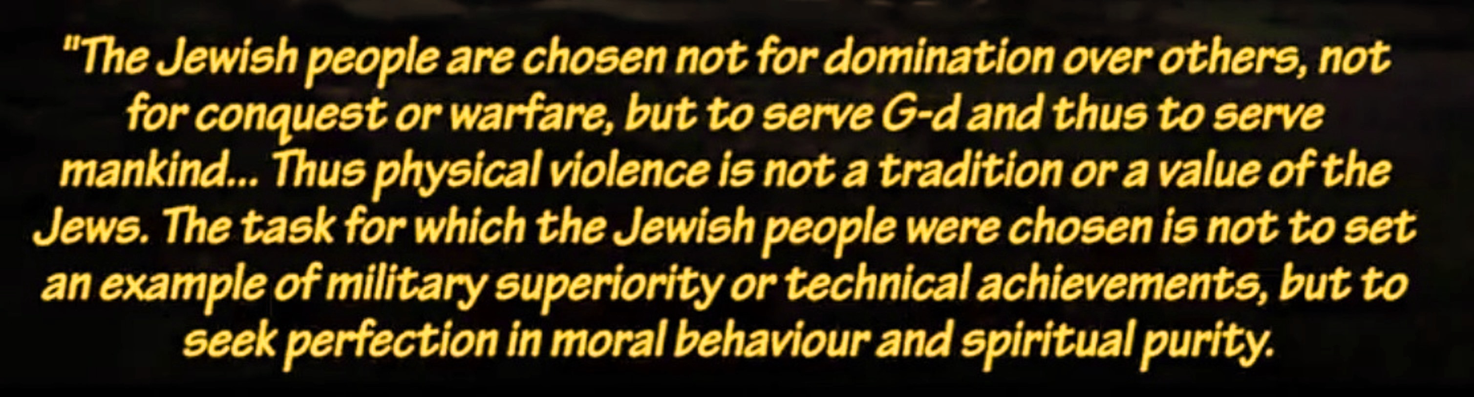 Jews Are Chosen as Spiritual Leaders Jews Are Chosen as Spiritual Leaders