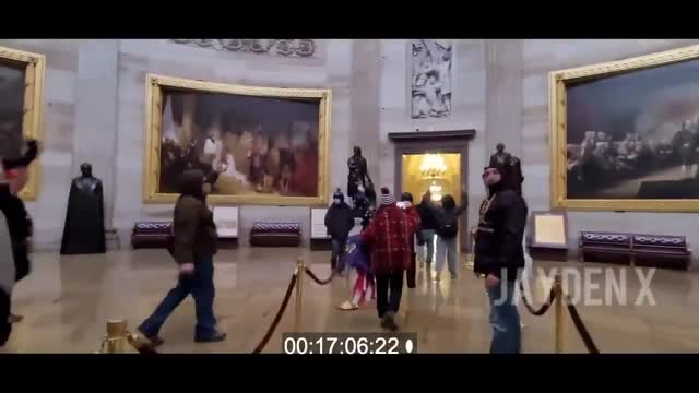 CNN’s Jade Sacker penetrating the Capitol with a member of BLM-Antifa cheering