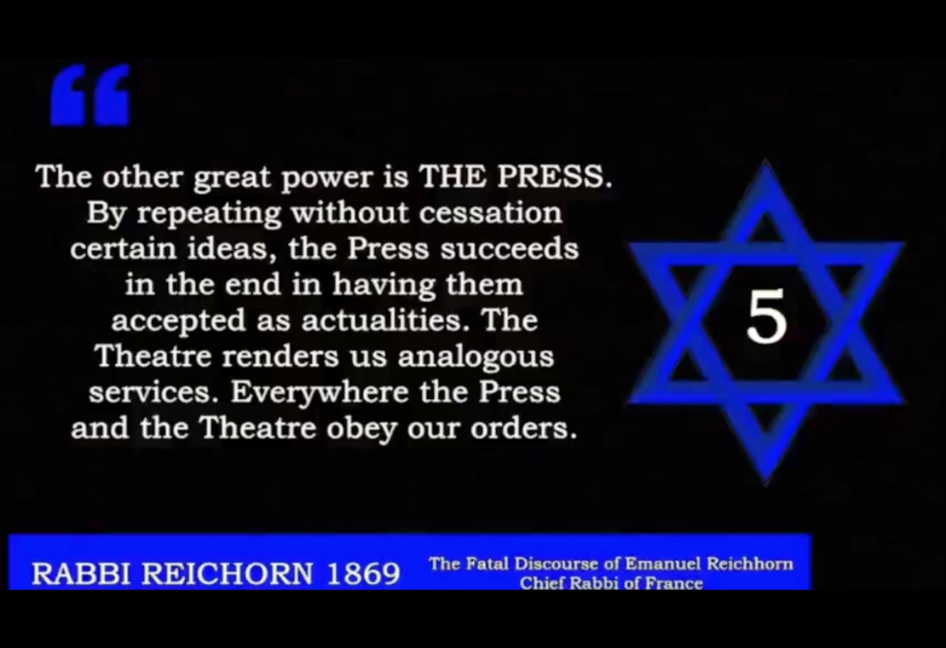 Rabbi in 1869 says power is in the media